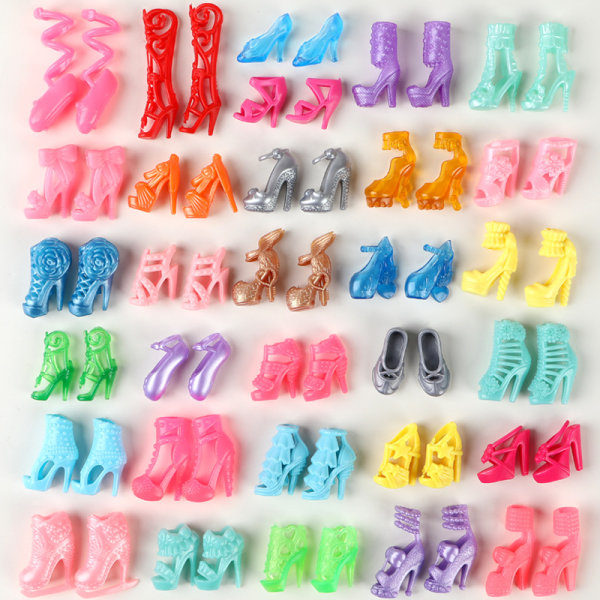 40 delar 30cm Barbie 20 delar kläder 20 par skor klädsel rum tillbehör leksakshus leksaker flickor presenter