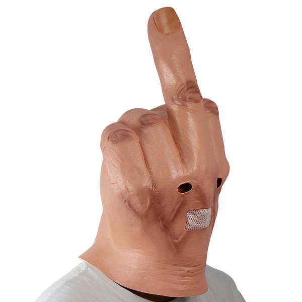 Fingermaske Halloween-kostyme Skummel Full Head Maska Nyhetsfest