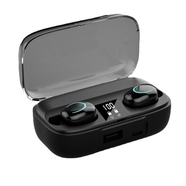 Bluetooth-headset 5.2 Touch Bluetooth-headset svart
