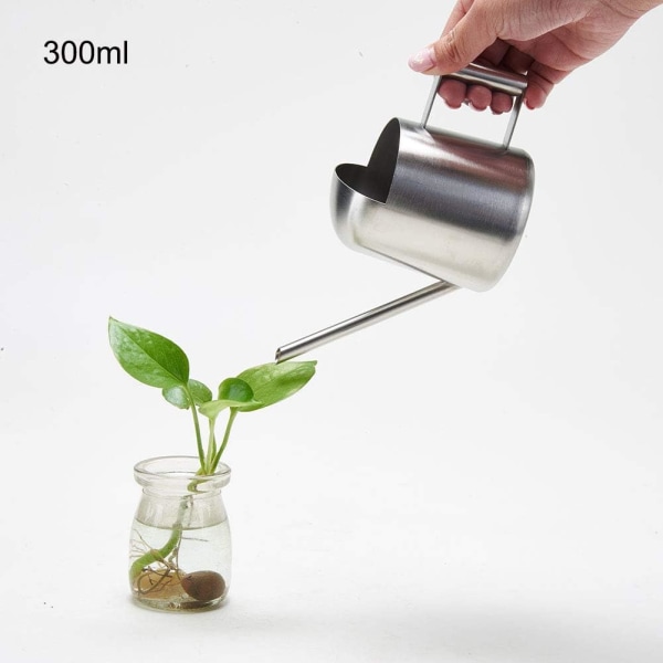 Thick Brushed Stainless Steel Watering Can Long Spout Mini Wateri