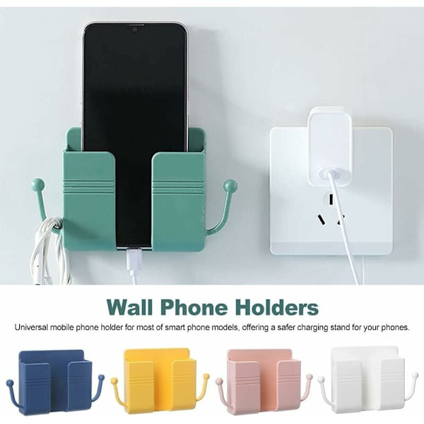 3-pack mobiltelefon väggfäste hållare, smartphone laddningsstativ,
