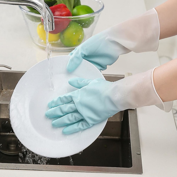 Opvaskemaskine Rengøringshandsker, Hudvenlige, Genanvendelige Ovn Handsker med Flokket Bomuldsfor, Skridsikre blus