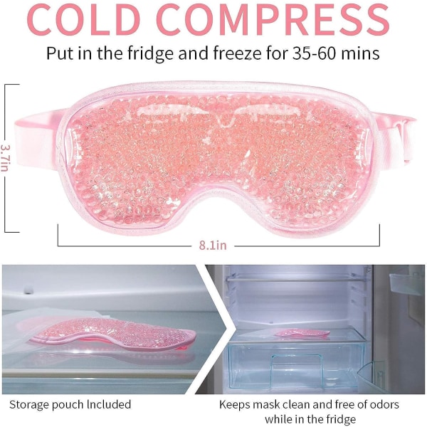 Cooling Ice MaskBacking för huvudvärk, svullnader, migrän, stres
