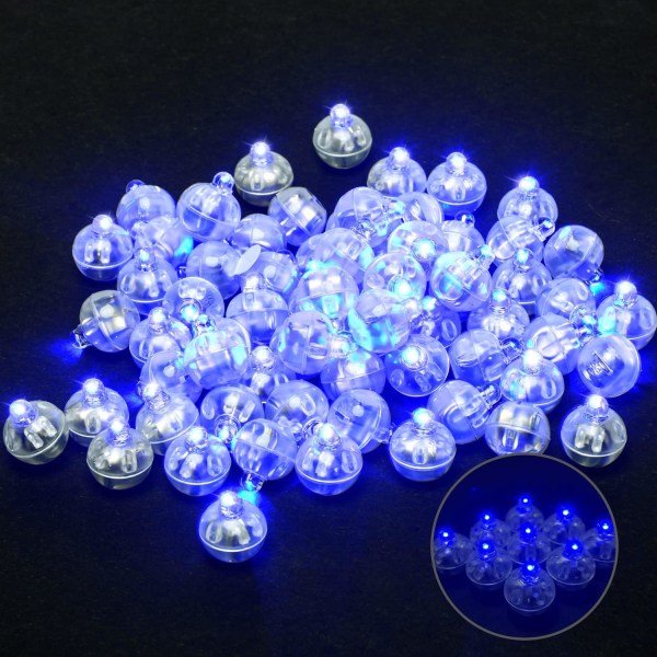 100 stk Mini Rund LED Ballonglys, Lang Standbytid Ballonglys