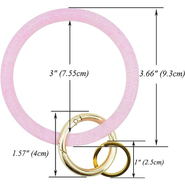 Silicone Circle Keychain Wristband Oversized Keychain Wristband K