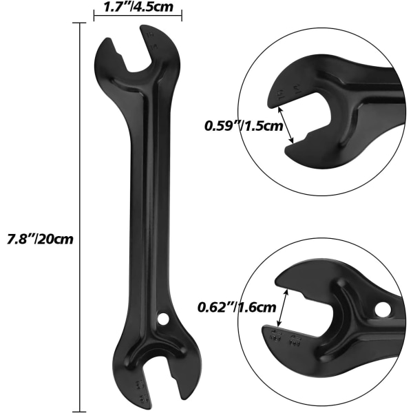 Sykkelhjulnav Aksel Konus Justerer Skiftenøkkel Pedal Skiftenøkkel Reparasjonsverktøy 13,14,15,16mm