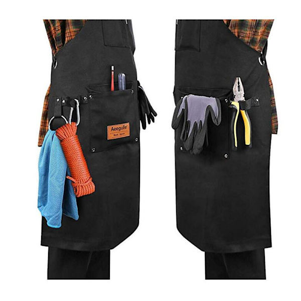 Snickarförkläde med 10 verktygsfickor - Heavy Duty Canvas W