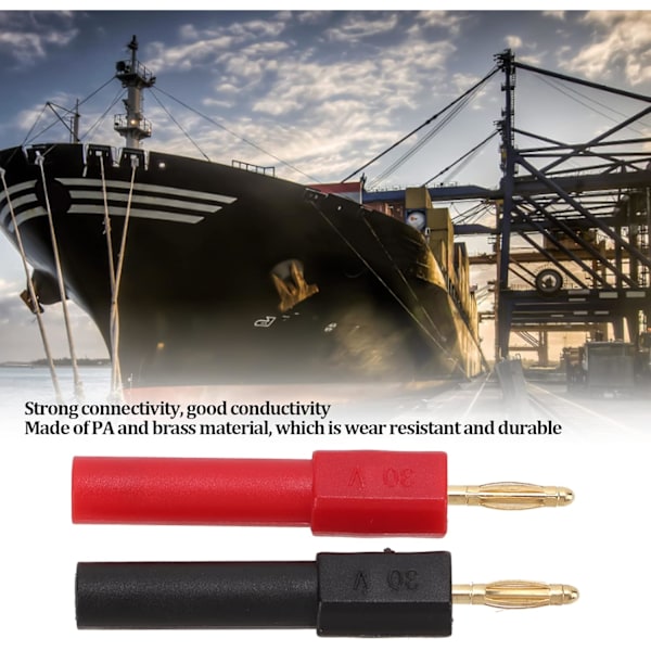 set Banankontaktadapter Högtalare Banankontakter, Banankontakter Kabel Guldpläterad