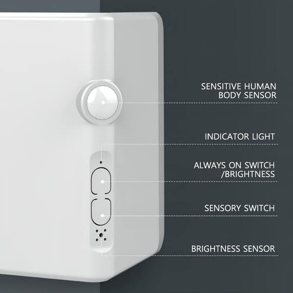 LED-nattelys, USB-genopladelig væglampe, sensor nattelys