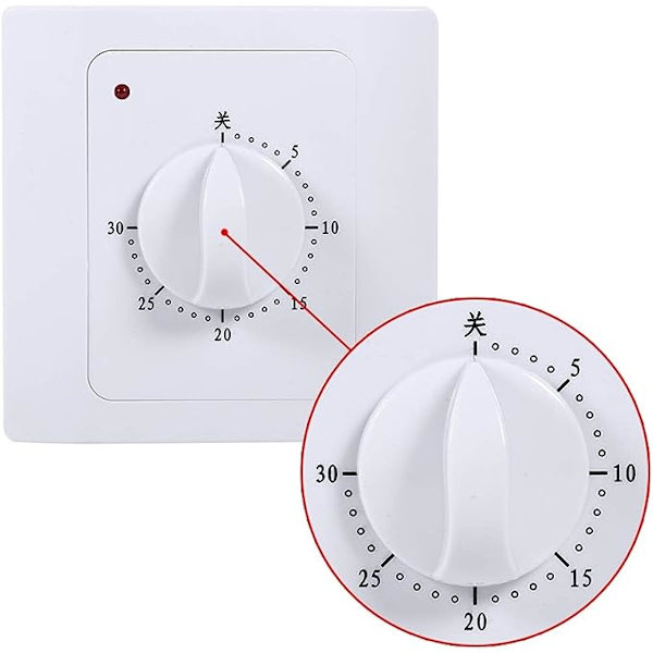 Mekanisk timerbrytare, MAGT 220v 10a 30 min digital elektrisk timer tidskontrollbrytare intelligent nedräkningstimerbrytare