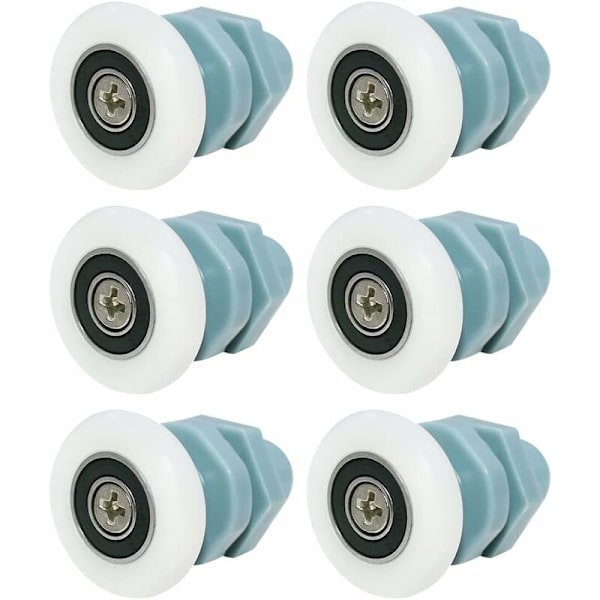 Duschdörr Rullhjul 25mm 6 Stycken Skjutdörr Rullhjul Duschdörr Rullhjul Dusch Rullhjul för Glas Duschdörrar
