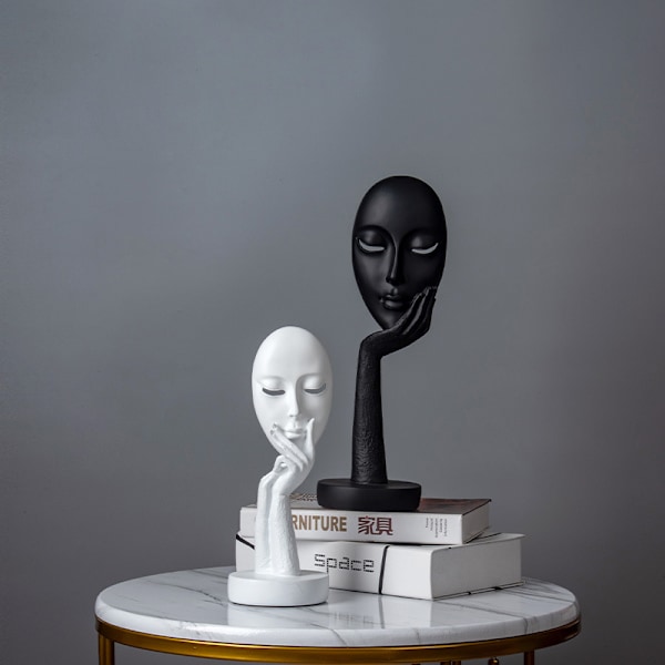 1 st Abstrakt ansiktsstaty Modern hartsfigur Figuriner