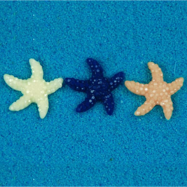 10 stk. Mini søstjernefigur sæt, Miniature søstjerne havdyr figurer, Mini
