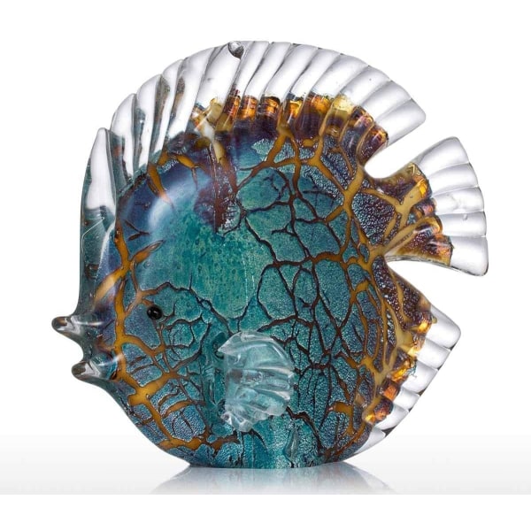 Fiskeskulpturer Glaspynt til farverig dekoration af tropiske fisk