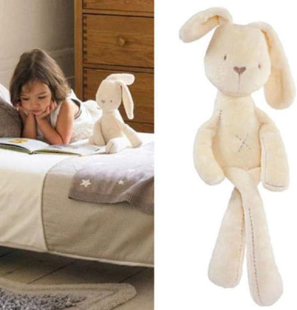 Blød Snuggle Bunny Plys Børns Første Bubby Dukke Bomuld og Natur