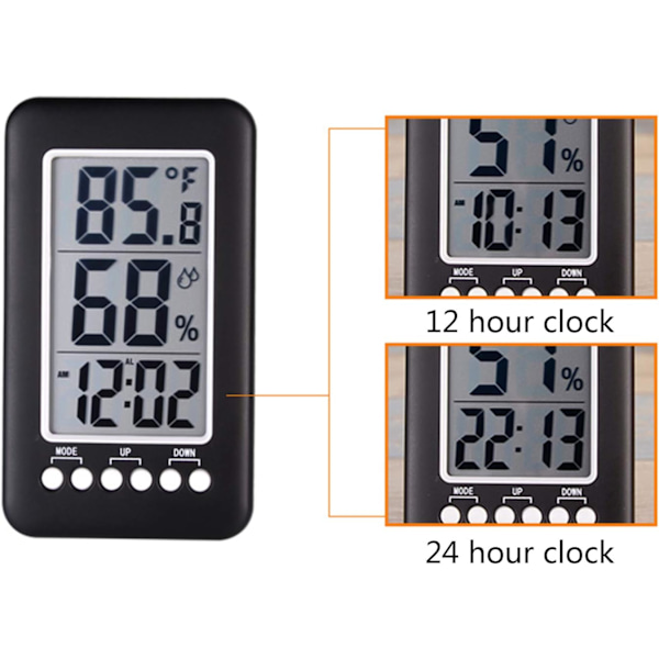 Hushåll LCD Digital Display Termometer och Hygrometer Inomhus Termometer