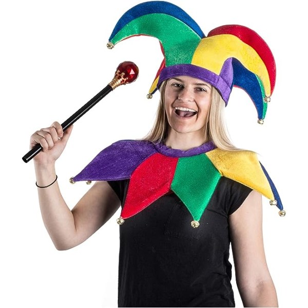 Jester Costume - Hatt - Jester Clown Costume - King's Jester