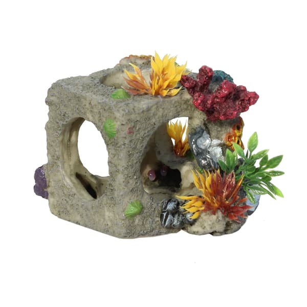 Kubiskt habitat akvariedekor Storlek 11*11*10cm