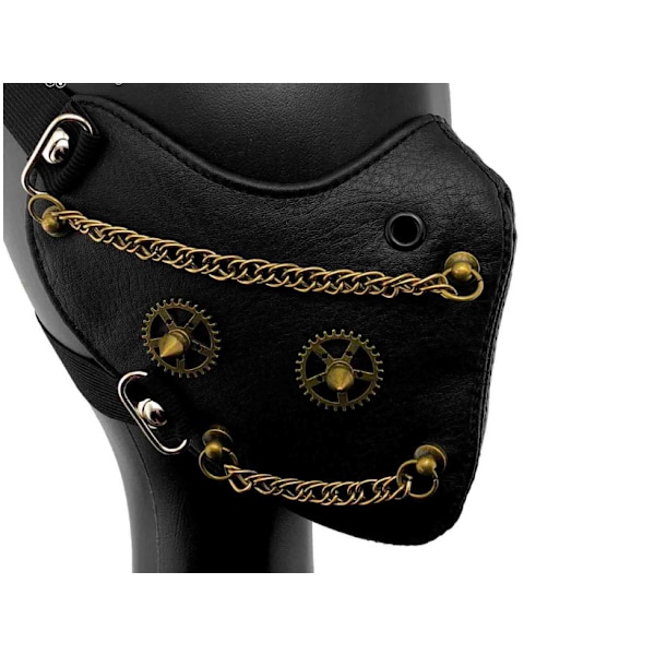 Steampunk Retro Gotisk Lädermask Halloween Cosplay Mask