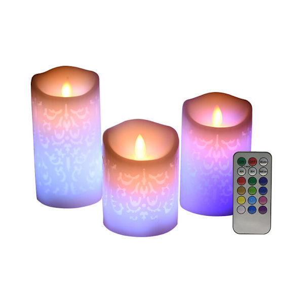 Varmt vitt och flerfärgat äkta batteridrivet RGB LED-ljus