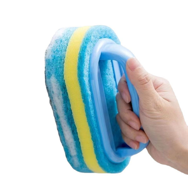 2-pack badrumsrengöringsborste badkarsborste rengöringssvamp för badkar