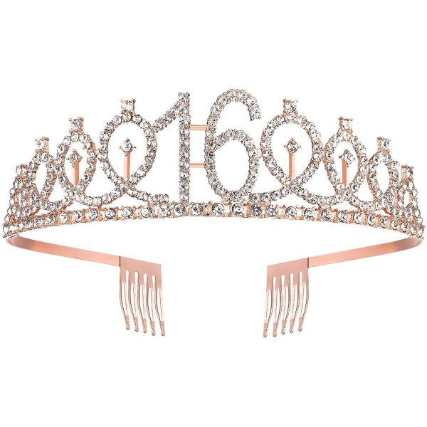 16-vuotiaan syntymäpäiväsash ja tiara tytöille, Sweet Sixteen syntymäpäiväsash kruunu 16 & Fabulous Sash ja tiara