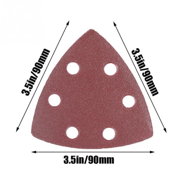 Slipeskiver 50 stk 6 hull 90x 90 x 90 mm for deltaslip