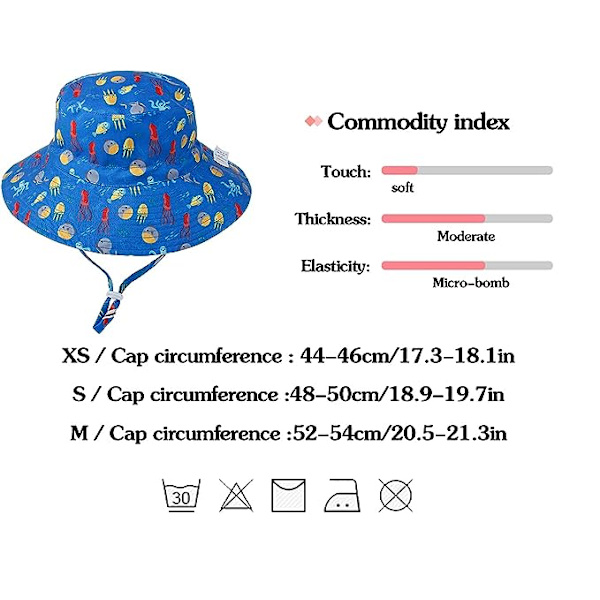 Unisex Bob Baby Kid Solhatt Fiskarhatt Spädbarn Hinkhattar Bred
