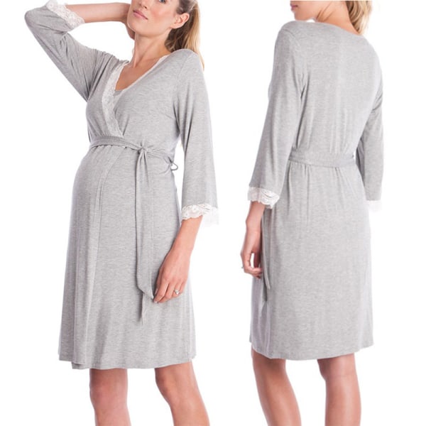 3 in 1 Labor/Delivery/Hospital Gown Maternity Dress Nursing Night