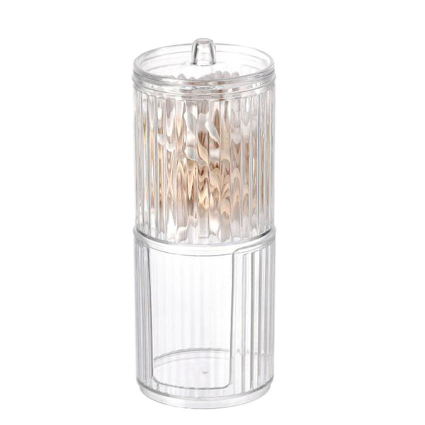 Plastbehållare för kosmetika, handduk, bomullsrondell, transparent 19*7 cm