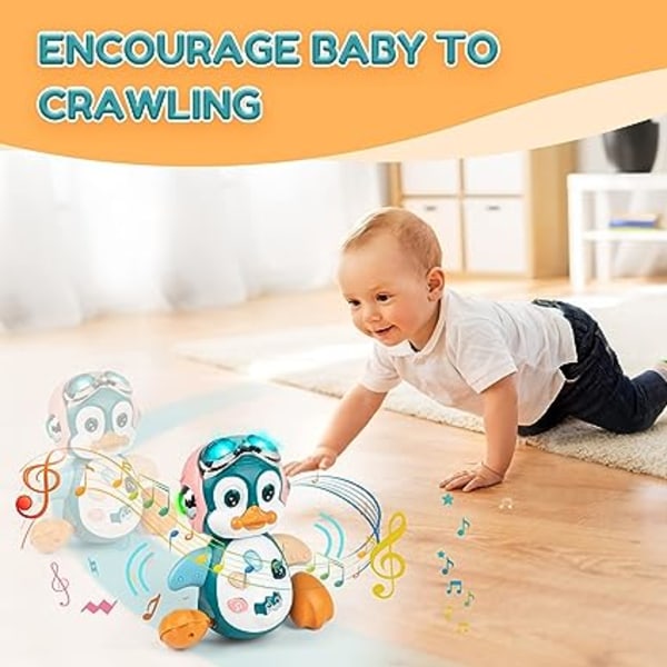 Baby Musical Toys, Baby Toy 6-12 Months, Interactive Baby Learning Toy, Sounds and Lights, Penguin Early Toy Gifts 6 9 12 24 Months