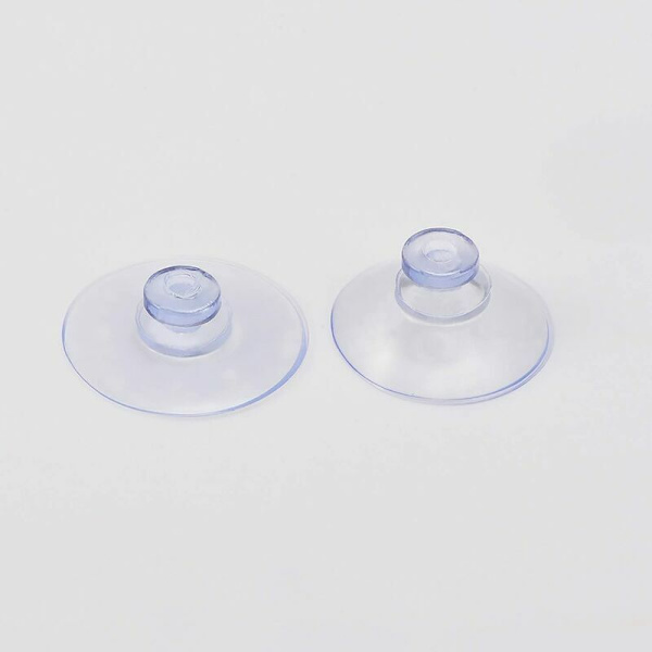 Set med 20 små transparenta plast sugkoppar, utan krok, 30 mm
