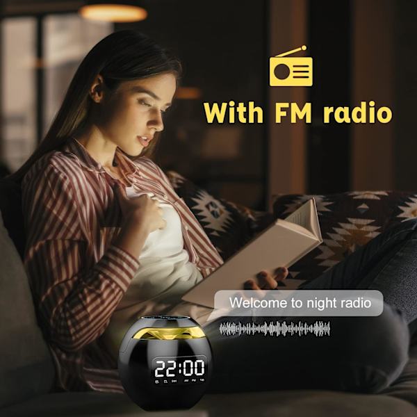 Radioväckarklocka Digital Sängbordsväckarklocka Digital Klocka Bärbar Blueto