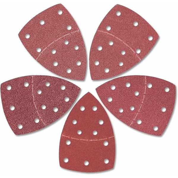 25 st 11 hål triangelslippapper 152 x 105 mm, korn