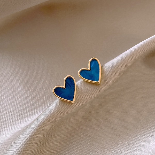 Naisten siniset rakkauskorvakorut 925 hopea stiletto korvakorut pienet ja