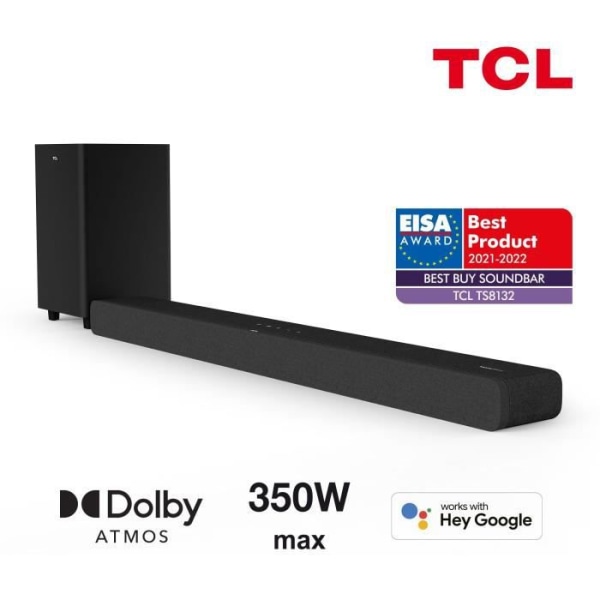 TCL TS8132 med trådlös subwoofer - Dolby Atmos 3.1.2 - 350W -Chromecast inbyggd Apple AirPlay-HDMI-kompatibel a2bb Fyndiq