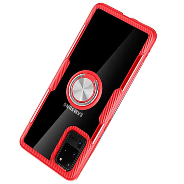 Samsung Galaxy S20 Ultra - Beskyttelsescover med ringholder Röd