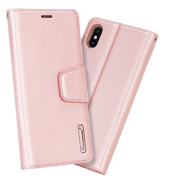 Stilrent & Gediget Fodral med Plånbok för iPhone X/XS Roséguld