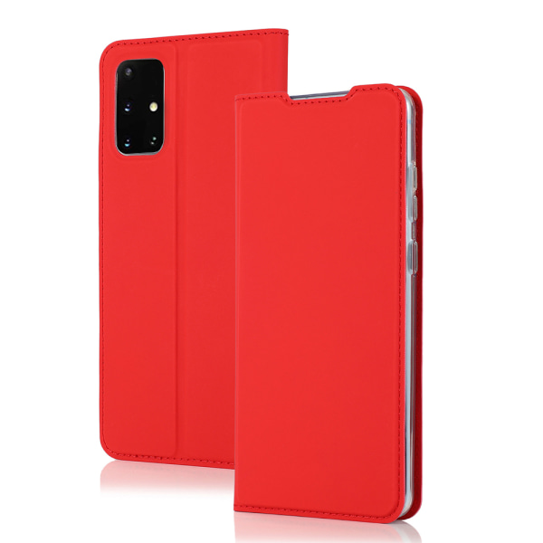 Samsung Galaxy A71 - Genomtänkt Stilrent Plånboksfodral Röd
