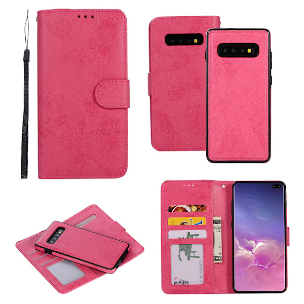 Leman Fodral med Dubbelfunktion - Samsung Galaxy S10+ Rosa