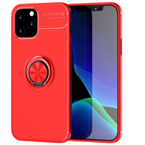 iPhone 12 Pro - Stilfuldt AUTO FOCUS cover med ringholder Röd