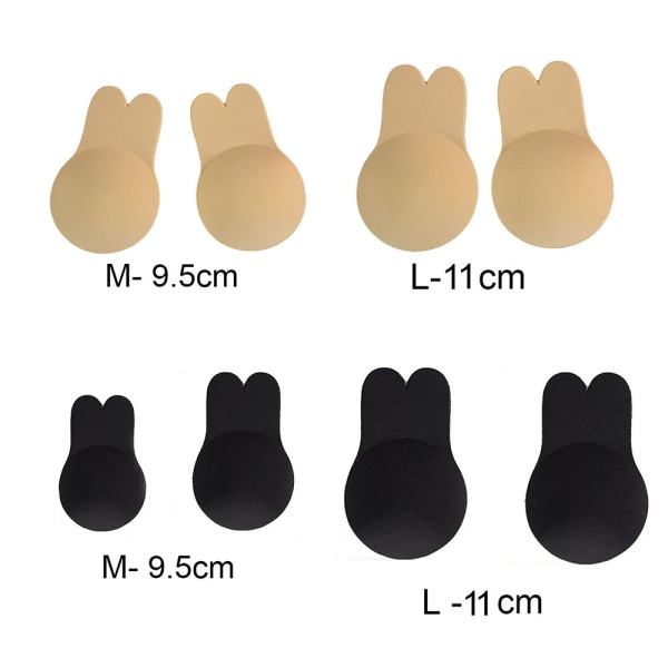 Myk og behagelig selvklebende BH (uten stropper) Svart 9,5CM