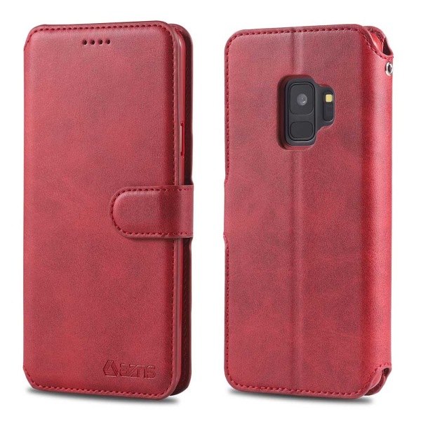 Samsung Galaxy S9 - Praktisk Yazunshi Wallet Case Röd
