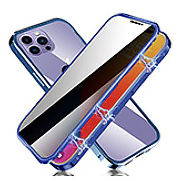 iPhone 14 Pro - Dubbelsidigt Skal med Magnetfunktion Blå