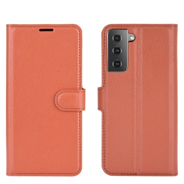 Samsung Galaxy S21 - Effektivt stilig lommebokdeksel Röd