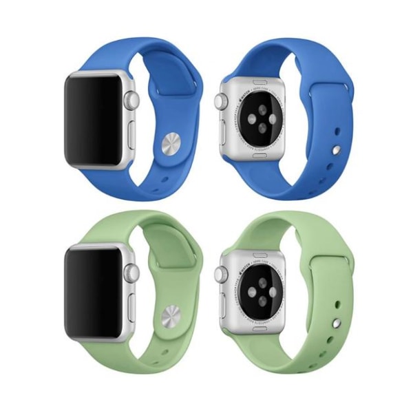 Apple Watch 38mm - NORTH EDGE Tyylikäs silikoniranneke Blå L