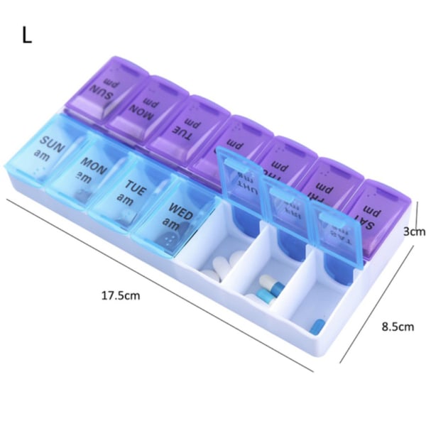 Praktisk Medicinask Tabletask Dosett (14 rum) S