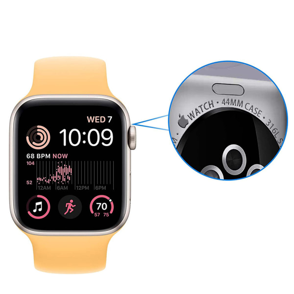 Apple Watch Series Ultra 49mm Skærmbeskytter PET Sort ramme Transparent