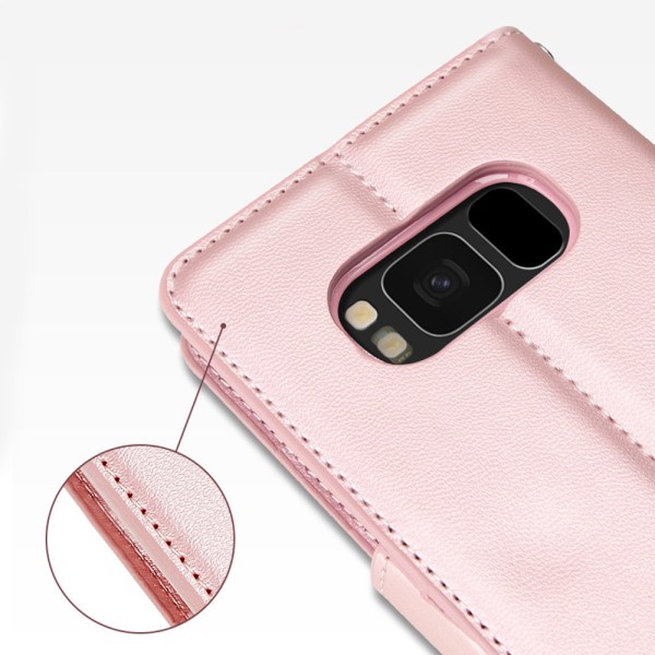 Elegant etui med pung fra Hanman - Samsung Galaxy S10e Rosaröd