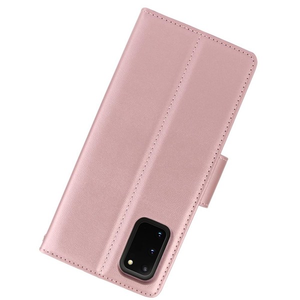Samsung Galaxy S20 - Effektfullt Plånboksfodral (HANMAN) Roséguld